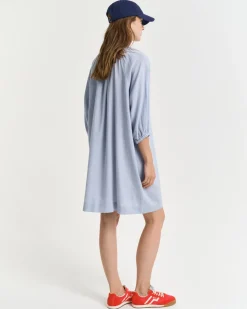 Gant Woman Linen Dress Light Blue
