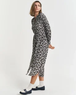 Gant Woman Reg Floral Print Dress Classic Blue