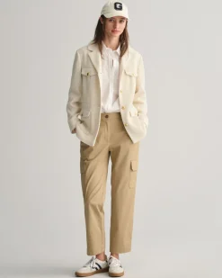 Gant Woman Slim Texture Blazer Jacket Linen