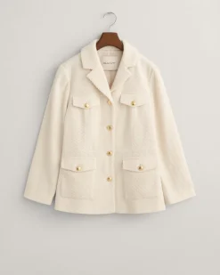 Gant Woman Slim Texture Blazer Jacket Linen