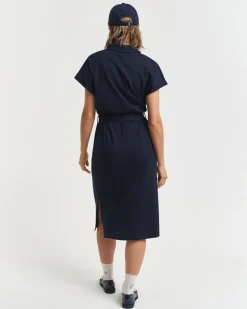 Gant Woman SS Pique Polo Dress Evening Blue