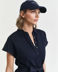 Gant Woman SS Pique Polo Dress Evening Blue