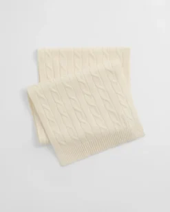 Gant Woman Wool Cable Scarf Cream