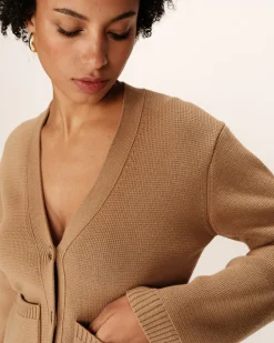 Grace & Mila Cardigan Camel Paolino
