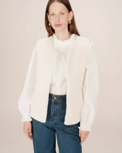 Grace & Mila Sinatra Vest Ecru