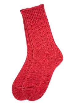 Helsingin Villasukkatehdas villasukat puolukanpunainen