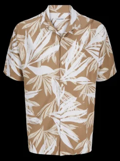 JJEjeff Tropical AOP Resort Shirt Coriander