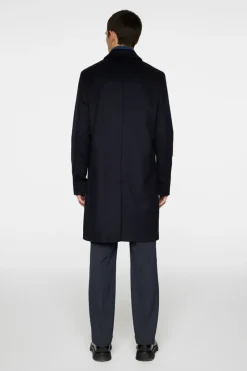 J.Lindeberg August Melton Cashmere Coat JL Navy