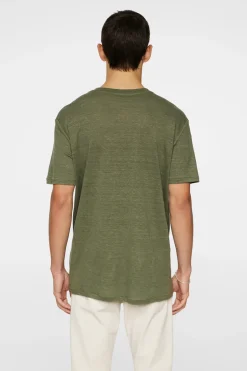 J.Lindeberg Coma Linen Tee Olivine
