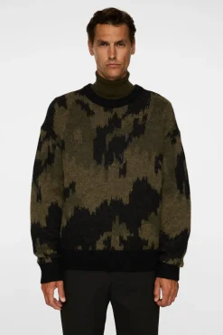 J.Lindeberg Nate Graphic Jacquard Knit Forest Green