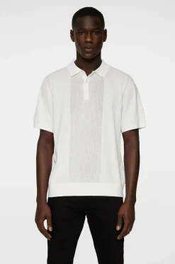 J.Lindeberg Reymond Solid Stripe Polo White