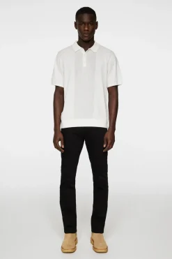 J.Lindeberg Reymond Solid Stripe Polo White
