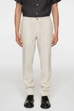 J.Lindeberg Soren Drape Linen Pants Moonbeam