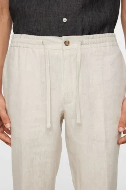 J.Lindeberg Soren Drape Linen Pants Moonbeam