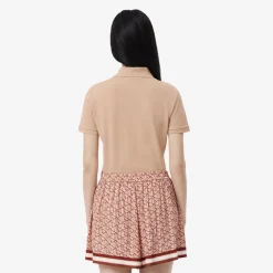 Lacoste L.12.D Slim Fit Stretch Mini Piqué Polo Shirt Pinkish Beige