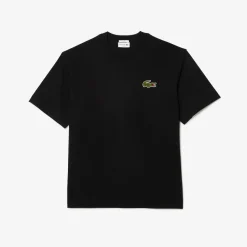 Lacoste Loose Fit Heavy Cotton Badge T-shirt Black