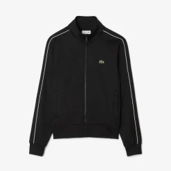 Lacoste Men’s Paris Piqué Zip-Up Track Jacket Black