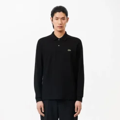 Lacoste Original L.12.12 Long Sleeve Cotton Polo Shirt Black