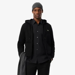 Lacoste Zip-Up Fleece Hoodie Noir