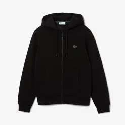 Lacoste Zip-Up Fleece Hoodie Noir
