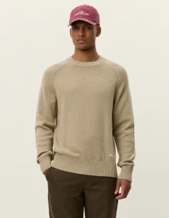Les Deux Brad Roundneck Knit Dark Sand