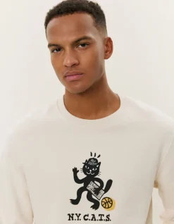 Les Deux Bruno Cat Sweatshirt Ivory