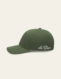 Les Deux Crew Organic Baseball Cap Chive