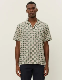 Les Deux Lukas AOP Tapestry SS Shirt Ivory