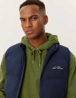 Les Deux Newport Padded Vest Dark Navy