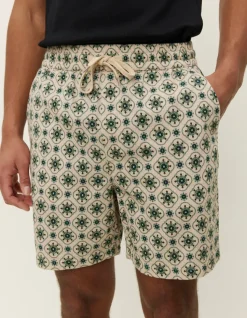 Les Deux Otto AOP Tapestry Shorts Ivory