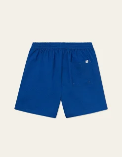Les Deux Stan Seersucker Swim Shorts Surf Blue
