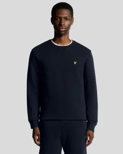 Lyle & Scott Cotton Crew Neck Sweatshirt Dark Navy