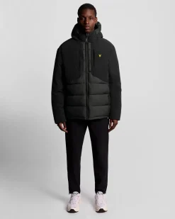 Lyle & Scott Sports Hybrid Puffer Jacket Jet Black