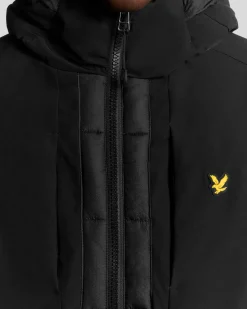 Lyle & Scott Sports Hybrid Puffer Jacket Jet Black