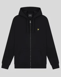 Lyle & Scott Zip Through Hoodie Jet Black