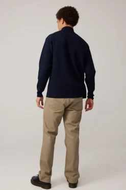 Makia Coal Half Zip Knit Navy