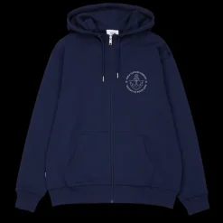 Makia Hook Hooded Zip Sweatshirt Dark Navy