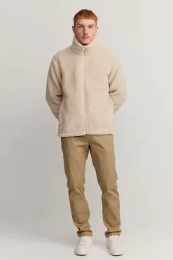 Makia Lodge Zip Fleece Off White