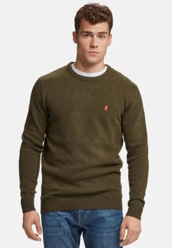 MCS Adrian Lambswool Knit Green Melange