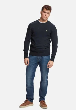 MCS Adrian Lambswool Knit Navy Melange