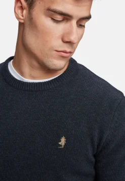 MCS Adrian Lambswool Knit Navy Melange