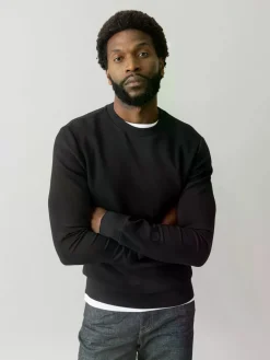 Mos Mosh Gallery Mmgabel Crew Neck Sweat Black