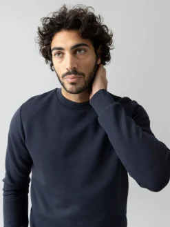 Mos Mosh Gallery Mmgabel Crew Neck Sweat Salute Navy