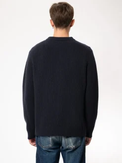 Nudie Jeans August Rib Wool Navy