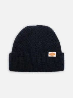 Nudie Jeans Cotton Beanie Ribbed Blueberry