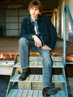 Nudie Jeans Dante II Suede Jacket Navy