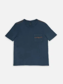 Nudie Jeans Ricky Pocket T-Shirt Washed Blue