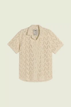 OAS Atlas Cuba Crochet Shirt Ecru