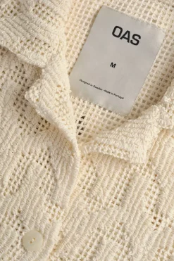 OAS Atlas Cuba Crochet Shirt Ecru
