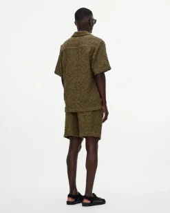 OAS Verve Palmer Crochet Shirt Pine